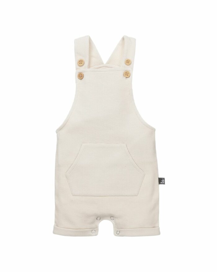 Salopette courte maille sand   (Babystyling)