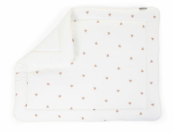 TAPIS DE PARC - 75X95 CM - JERSEY + MOUSSELINE - HEARTS(Childhome)