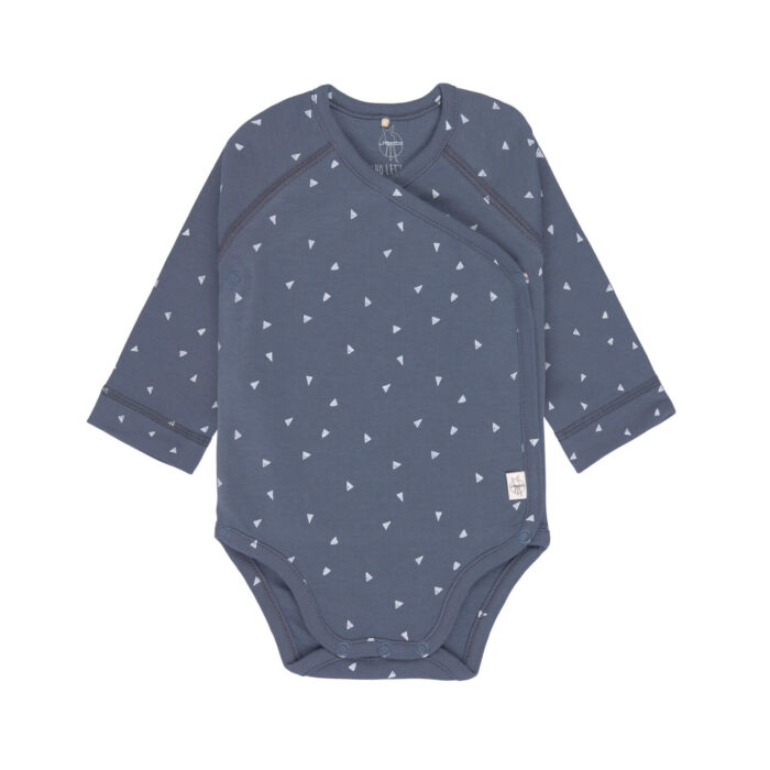 Body Croisé manches longues - Coton bio, Triangle bleu (Lassig)