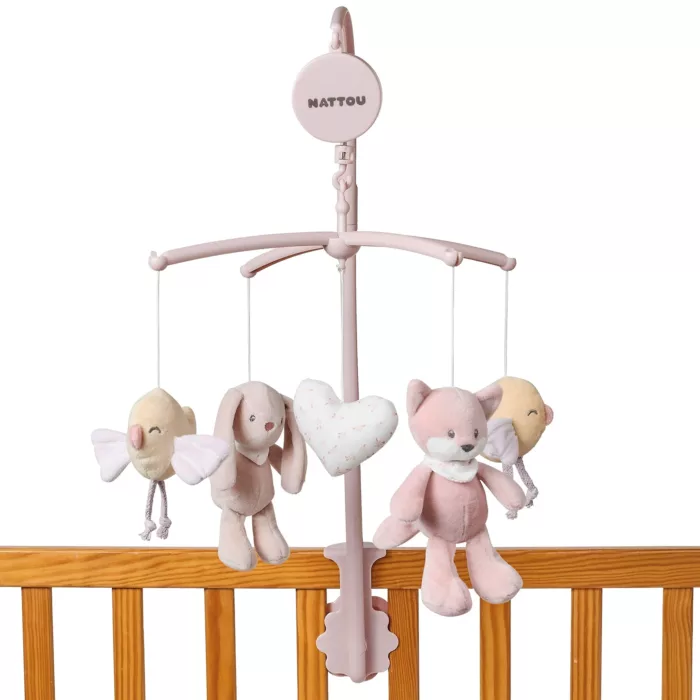 Mobile Musical Alice et Pomme One Size cm Vieux Rose (Nattou)