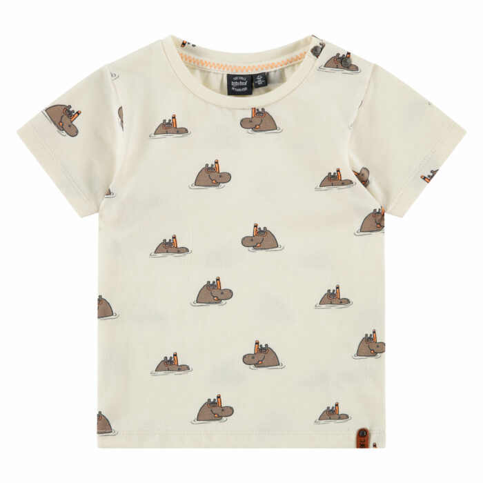 T-Shirt garçon off white imprimé hyppo S23 (Babyface)