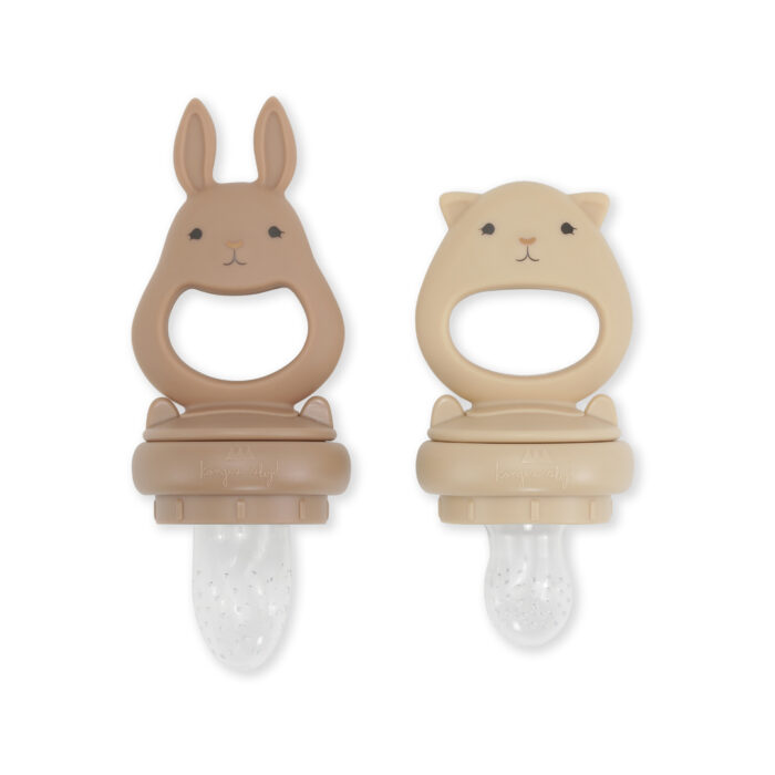 Lot de 2 sucettes d’alimentation fruits - bark/shell  (KongesSlojd)