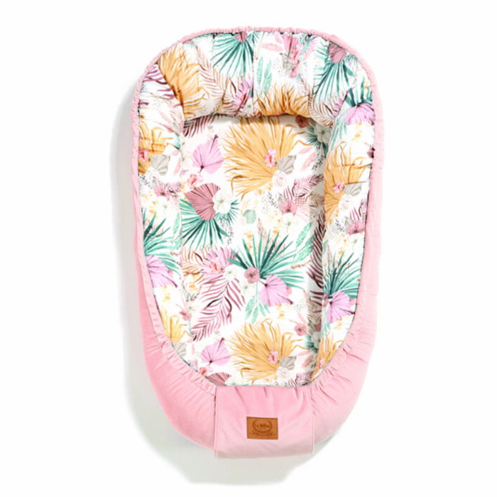 Nid de bébé - Boho Palms Light VELVET Smoke Rose  (La Millou)