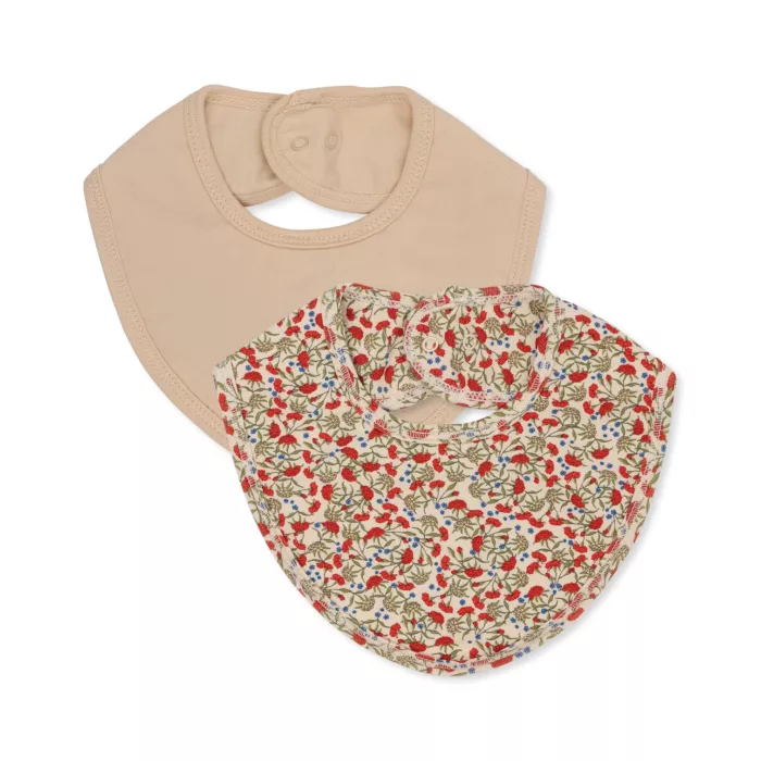Lot de 2 bandana bavoir - carnations/sun kiss (KongesSlojd)