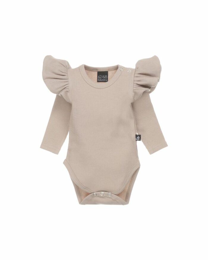 Body manches longues volants beige  (Babystyling)