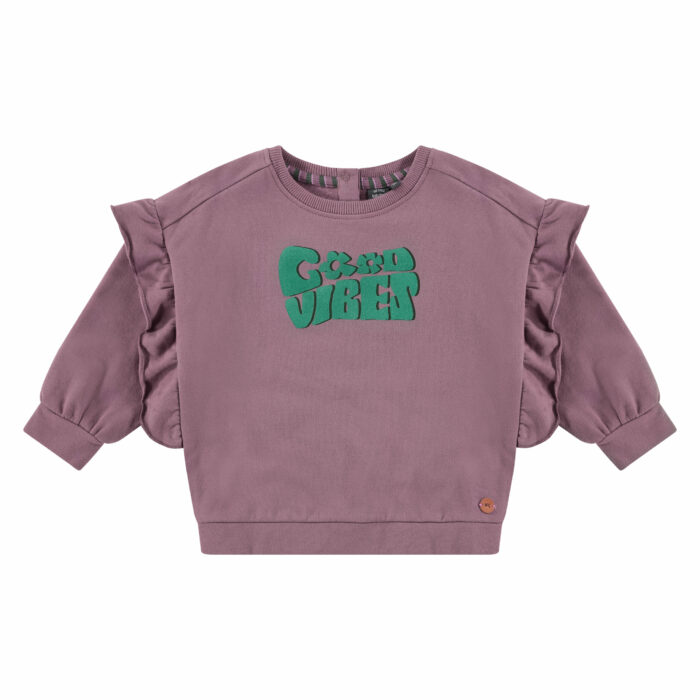 Sweat fille à volants plum FW23  (Babyface)