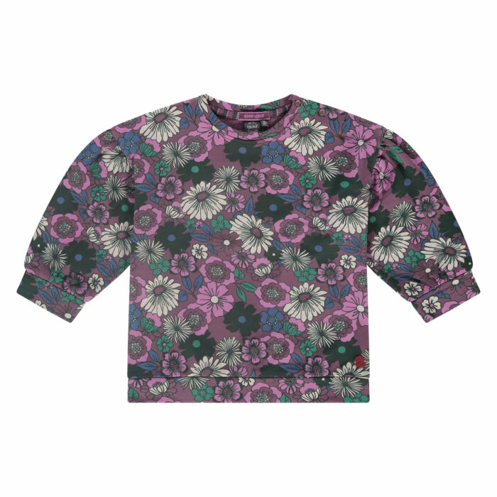 Sweat fille imprimé fleurs plum FW23  (Babyface)