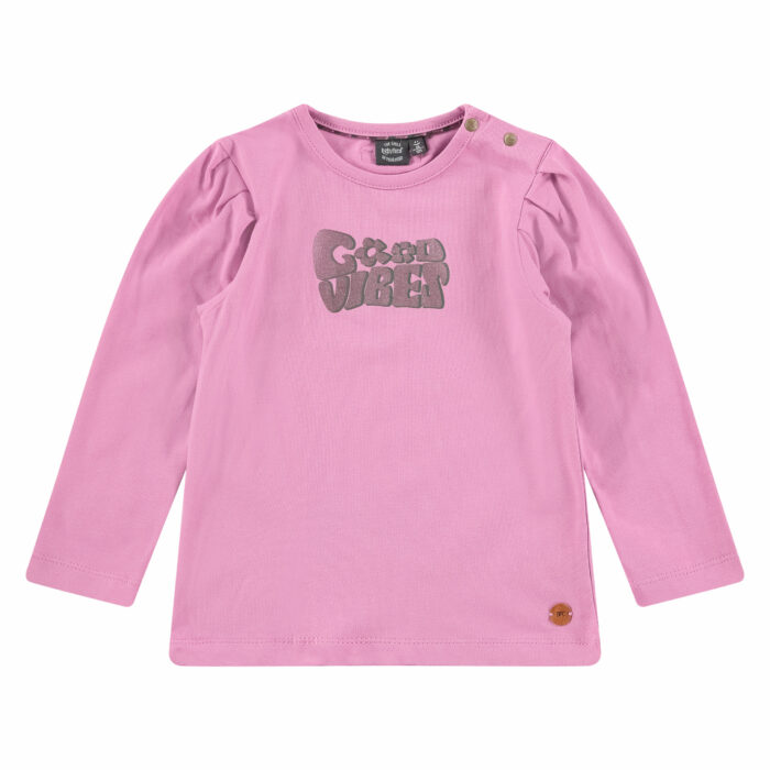 T-shirt fille longues manches pink orchidée FW23  (Babyface)