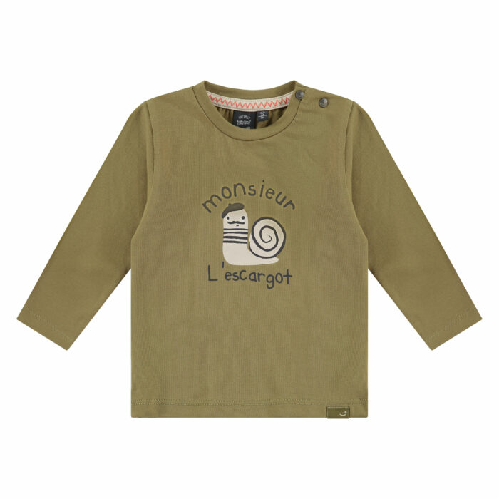 T-shirt bébé garçon escargot kaki FW23 (Babyface)