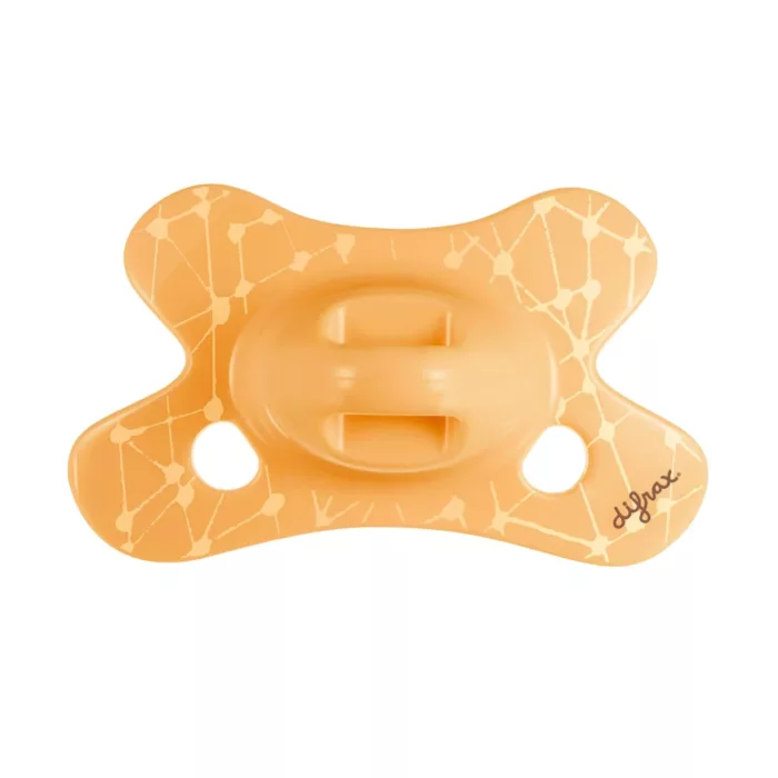 Sucette Natural 0-6 mois - Nature Apricot Grid (Difrax)