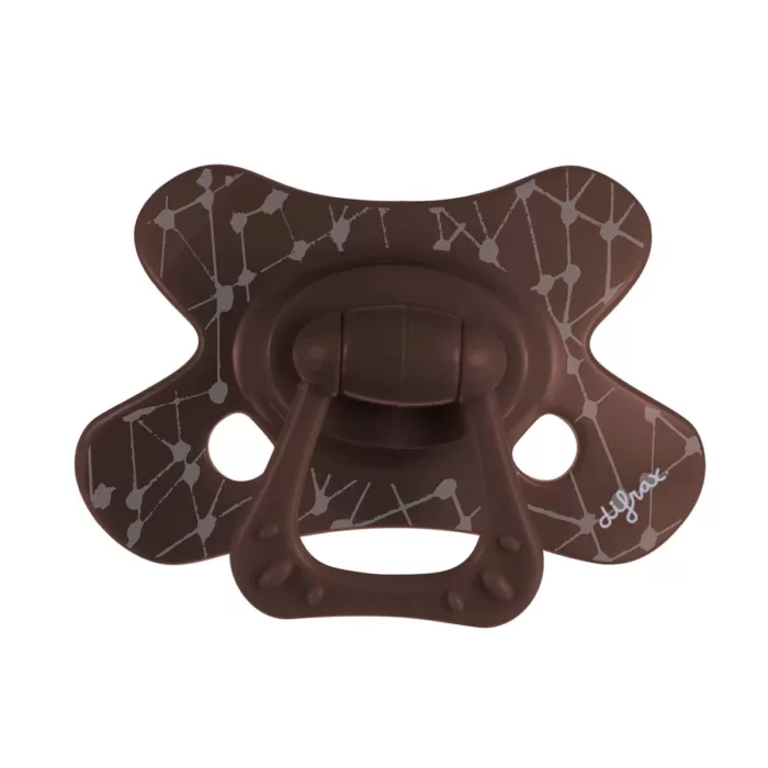 Sucette Natural 6+ mois - Chocolate Grid (Difrax)