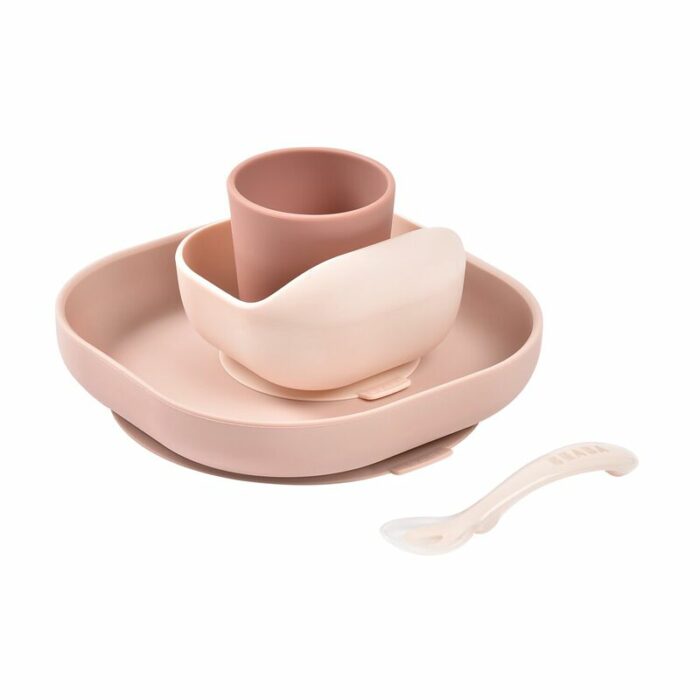 Coffret repas silicone 4 pièces - Barbe à papa (Béaba)