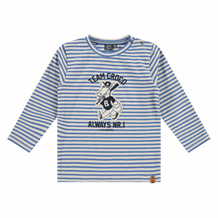 T-shirt garçon ligné crocodile bleu royal FW23  (Babyface)