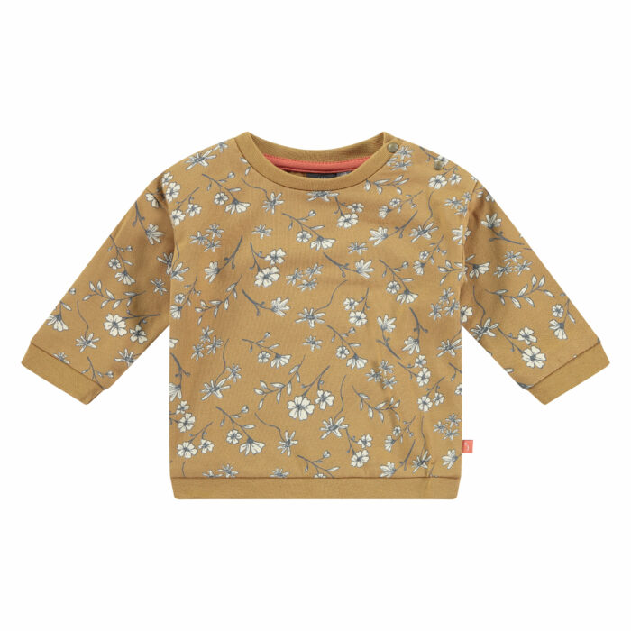 Sweat bébé fille imprimé fleurs curry FW23 (Babyface)