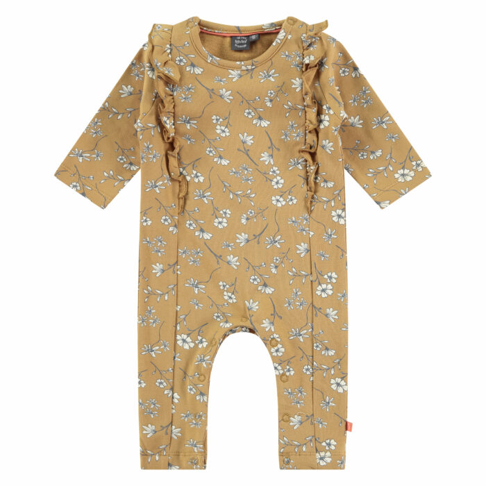 Combinaison bébé fille curry imprimé fleurs FW23 (Babyface)