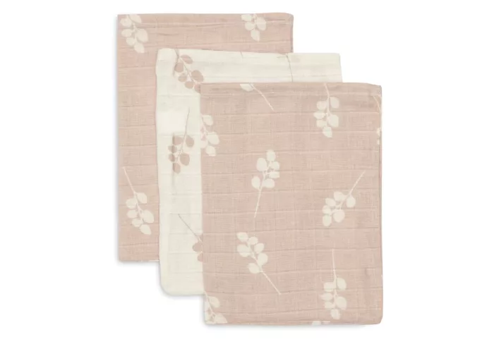 Gant de Toilette Gaze de Coton 15x20cm Twig - Wild Rose - 3 Unités (Jollein)