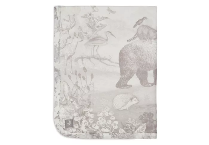 Couverture Berceau Jersey 75x100cm Pimpelmees - Forest Animals (Jollein)