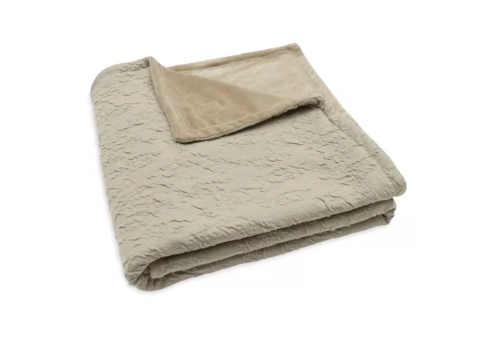 Couverture 100x150cm Soft Waves - Olive Green (Jollein)