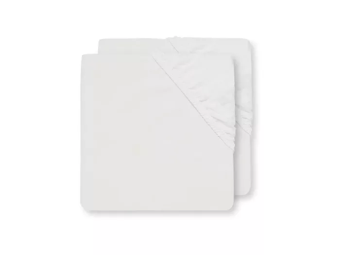 Drap-housse tissu Coton 40x90cm - White (Jollein)