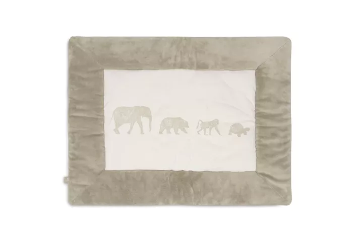Tapis de parc 75x95cm Animals - Olive Green (Jollein)