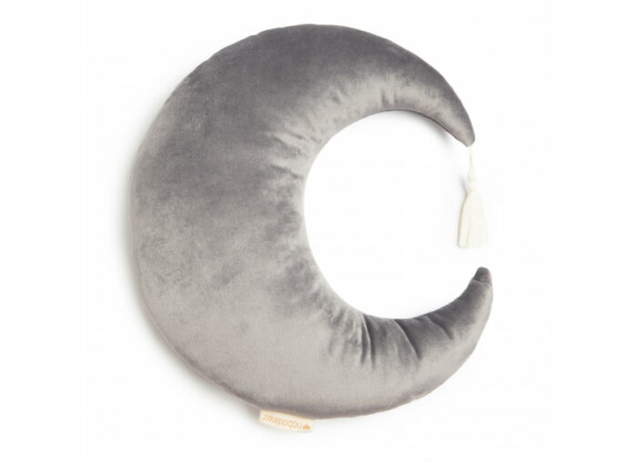 Coussin Pierrot • velvet slate grey (Nobodinoz)