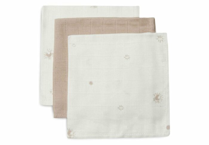 Serviette gaze de Coton Stargaze Biscuit (3pack) (Jollein)