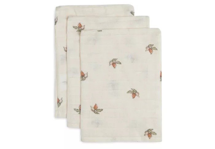 Gant de toilette Gaze de Coton 15x20cm - Rosehip - 3 Unités (Jollein)