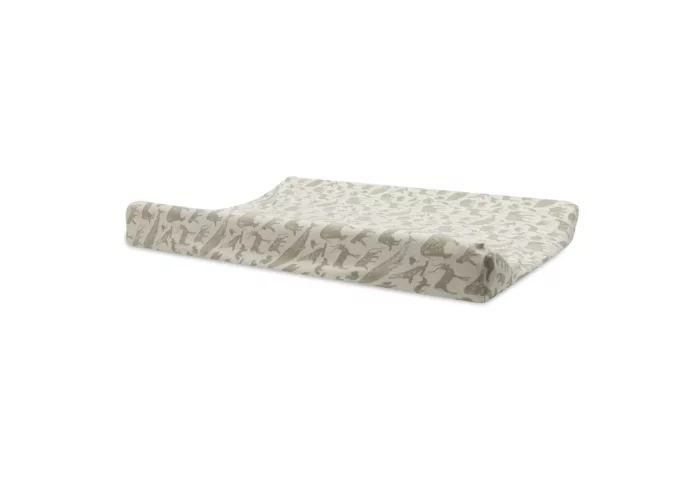 Housse matelas à langer Jersey 50x70cm Animals - Olive Green (Jollein)