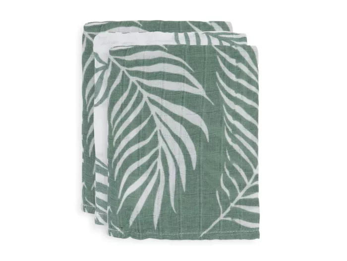 Gant de Toilette Gaze de Coton Nature - Ash Green - 3 Unités (Jollein)