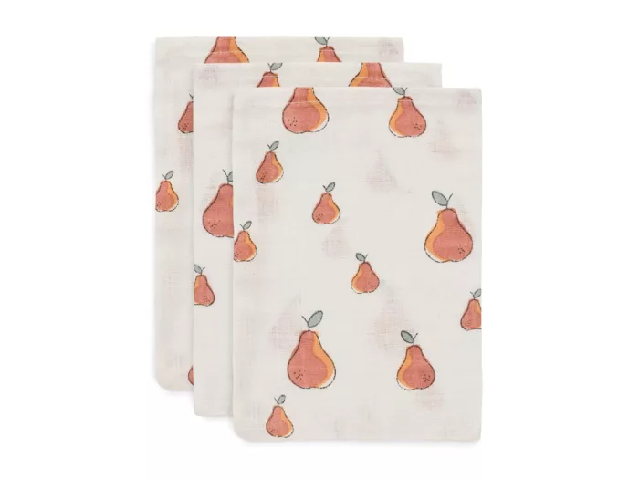 Gant de Toilette Gaze Coton Pear - 3 Unités (Jollein)