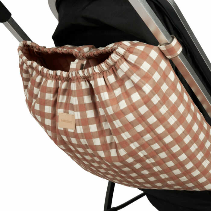 HYDE PARK SAC DE RANGEMENT POUR POUSSETTE terracota checks (Nobodinoz)
