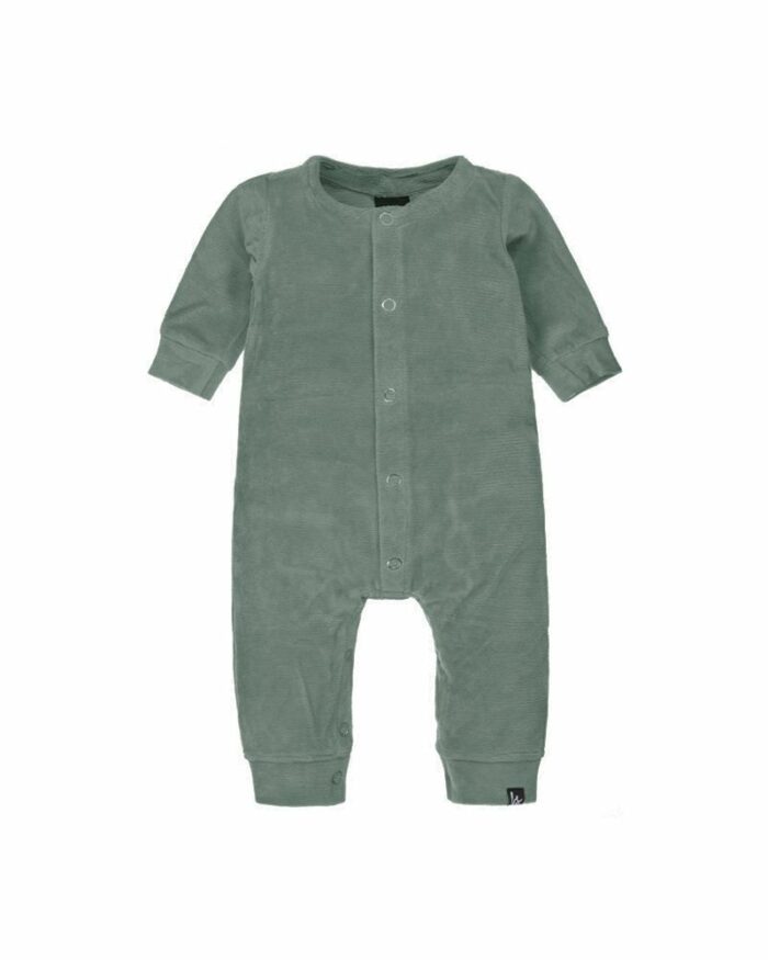 Combinaison bebe velours petrol (Babystyling)