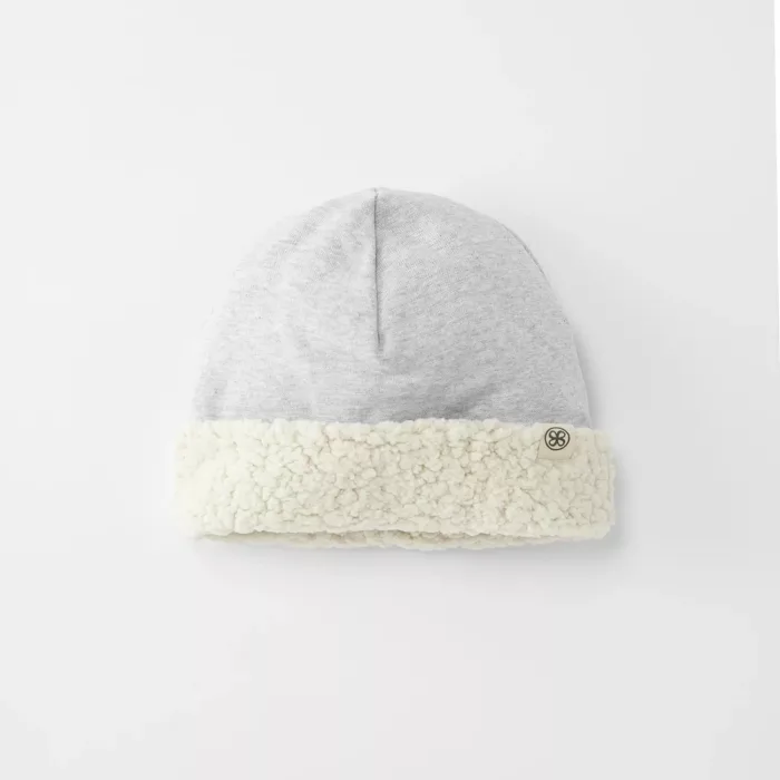 Bonnet teddy reversible Gris 0-6mois (Cloby)