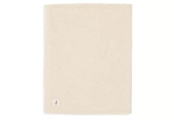 Couverture Berceau 75x100cm Weave Knit Merino wool - Oatmeal (Jollein)