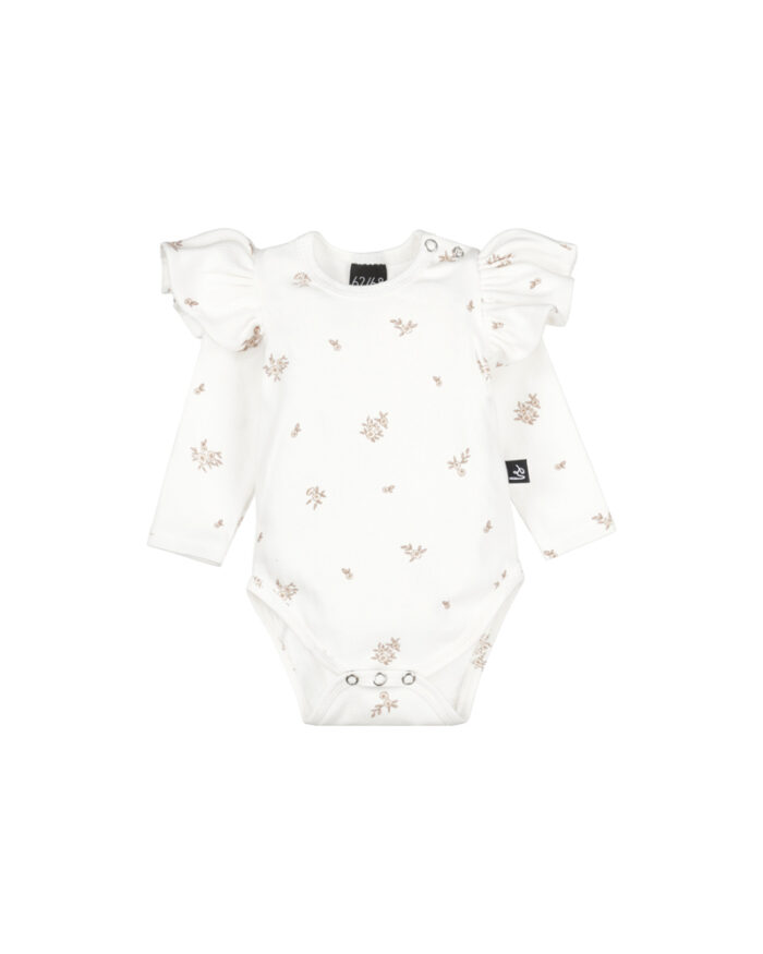 Body manches longues volants flower sarah rib (Babystyling)