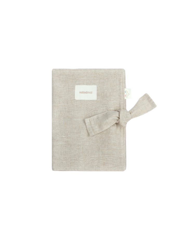 Lin français protège carnet de santé A5 Greige (Nobodinoz)