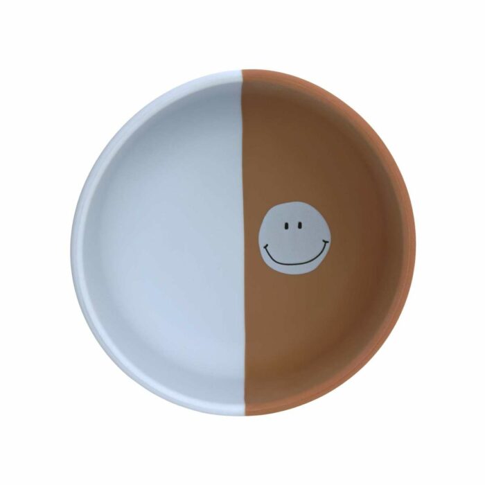 Bol en silicone enfants - Happy Rascals, Smile bleu ciel (Lassig)