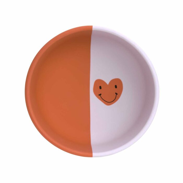 Bol en silicone enfants - Happy Rascals, Cœur lavande (Lassig)