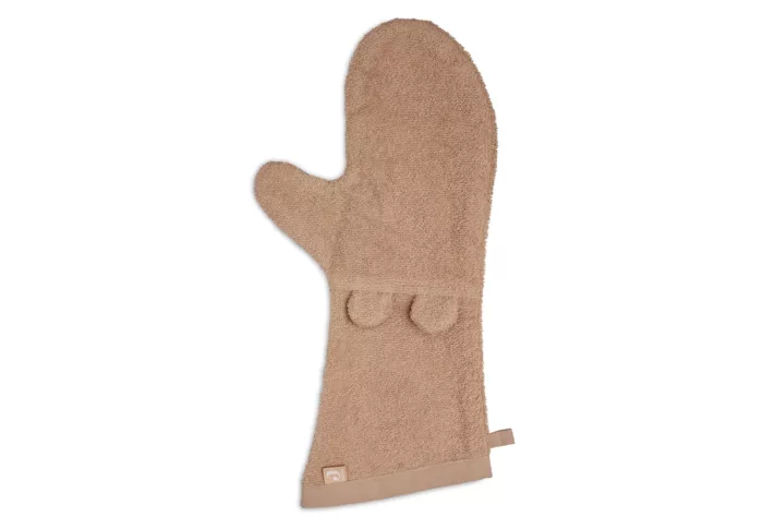 Gant de Toilette Éponge Ears - Biscuit (Jollein)