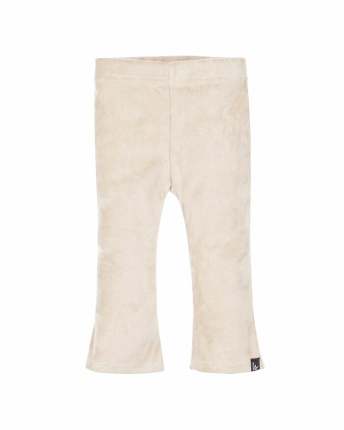Pantalon bébé fille flare velours beige (Babystyling)