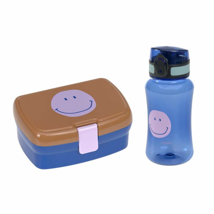 Set Boîte à Goûter et Gourde enfants - Little Gang, Smile caramel (Lassig)