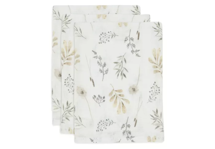 Gant de Toilette Gaze de Coton Wild Flowers - 3 Unités (Jollein)