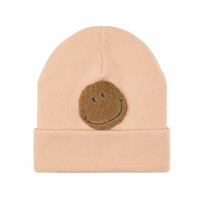 Bonnet Mérinos Little Gang Smile rose clair (Lassig)