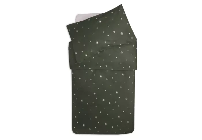 Housse de Couette et Taie 100x135/140cm Stargaze - Leaf Green (Jollein)