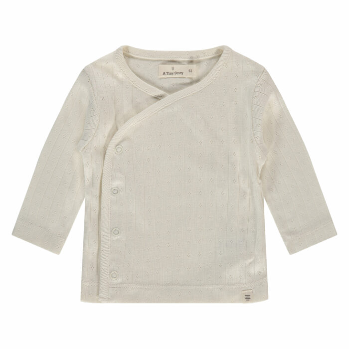 T-shirt croisé bébé crème A Tiny Story SS24 (Babyface)