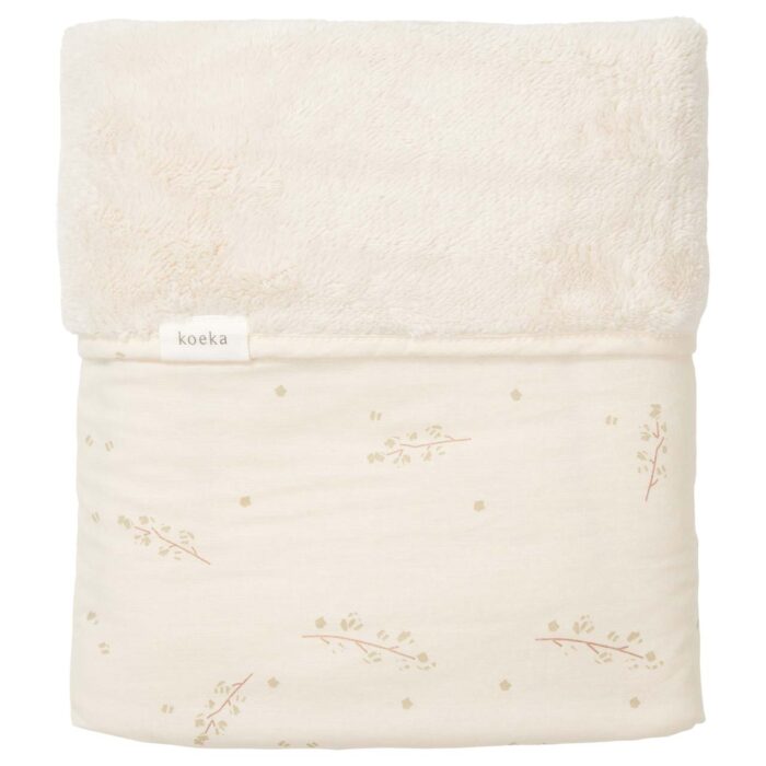 Couverture berceau teddy reversible Coast warm white (Koeka)