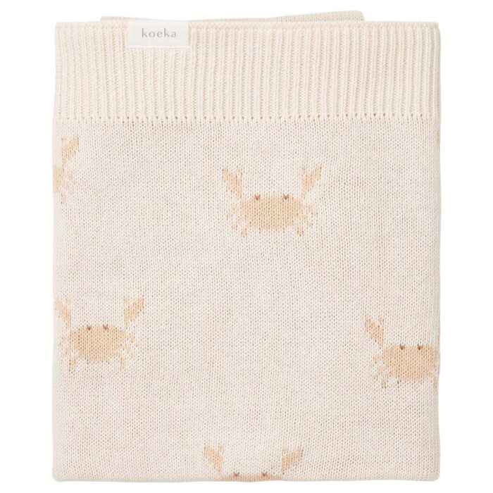 Couverture pour lit bébé Life is a beach milky (Koeka)
