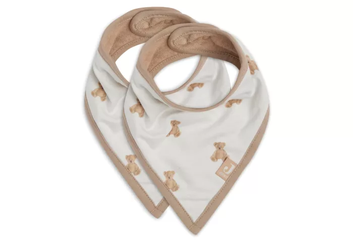 Bavoir Bandana Teddy Bear - GOTS- 2 pièces (Jollein)