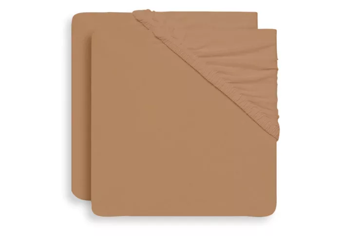 Drap-housse Jersey 60x120cm - Biscuit - 2 pièces (Jollein)