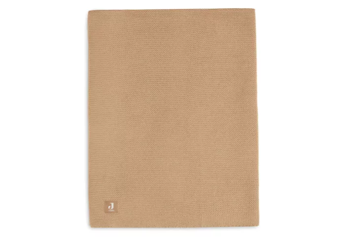 Couverture Berceau 75x100cm Basic Knit - Biscuit (Jollein)